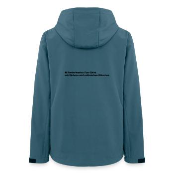 Shirt mit Kaetzchen und Einhorn - Frauen Recycelte Softshelljacke von Stanley/Stella - Dunkles Petrol - Hinten - AI Model Female 172 light (172cm)