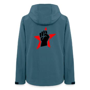 revolution fist (for black shirts) - Frauen Recycelte Softshelljacke von Stanley/Stella - Dunkles Petrol - Hinten - AI Model Female 172 light (172cm)