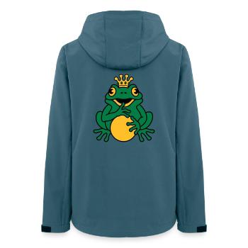 Froschkönig - Frauen Recycelte Softshelljacke von Stanley/Stella - Dunkles Petrol - Hinten - AI Model Female 172 light (172cm)