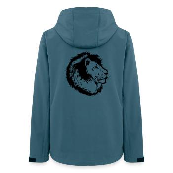 lion - Frauen Recycelte Softshelljacke von Stanley/Stella - Dunkles Petrol - Hinten - AI Model Female 172 light (172cm)