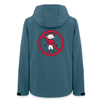 forbidden sign zone no child painted scribble com - Women’s Recycled Softshell Jacket by Stanley/Stella - stargazer - Back - AI Model Female 172 light (172cm)