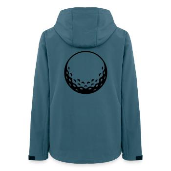 Golfball - einfärbbar - Frauen Recycelte Softshelljacke von Stanley/Stella - Dunkles Petrol - Hinten - AI Model Female 172 light (172cm)