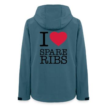 I LOVE SPARE RIBS - Frauen Recycelte Softshelljacke von Stanley/Stella - Dunkles Petrol - Hinten - AI Model Female 172 light (172cm)