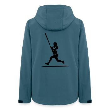 Stabhochsprung - Frauen Recycelte Softshelljacke von Stanley/Stella - Dunkles Petrol - Hinten - AI Model Female 172 light (172cm)