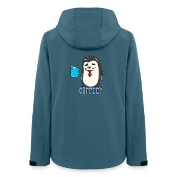 Pinguin - Frauen Recycelte Softshelljacke von Stanley/Stella - Dunkles Petrol - Hinten - AI Model Female 172 light (172cm)