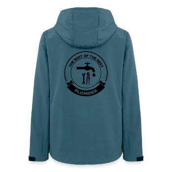 Plombier - Veste softshell femme recyclée Stanley/Stella - bleu pétrole foncé - Dos - AI Model Female 172 light (172cm)