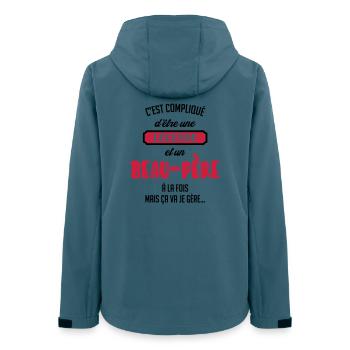 Beau-Père - Beau Papa - Famille - Père - Enfant - Women’s Recycled Softshell Jacket by Stanley/Stella - stargazer - Back - AI Model Female 172 light (172cm)