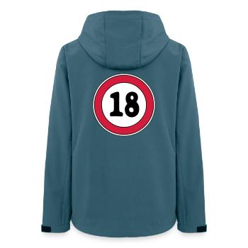 18th birthday sign - Women’s Recycled Softshell Jacket by Stanley/Stella - stargazer - Back - AI Model Female 172 light (172cm)