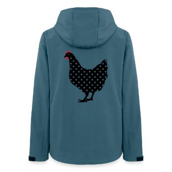 Chicken hen spotted - Women’s Recycled Softshell Jacket by Stanley/Stella - stargazer - Back - AI Model Female 172 light (172cm)