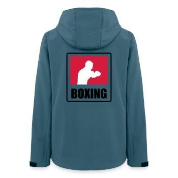 Boxer - Boxen 🥊 - Frauen Recycelte Softshelljacke von Stanley/Stella - Dunkles Petrol - Hinten - AI Model Female 172 light (172cm)