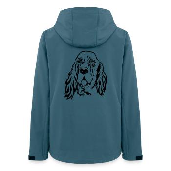 Tête de setter anglais - Veste softshell femme recyclée Stanley/Stella - bleu pétrole foncé - Dos - AI Model Female 172 light (172cm)