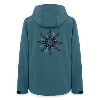 Musique Soleil Clé de musique Notes musicales - Veste softshell femme recyclée Stanley/Stella - bleu pétrole foncé - Dos - AI Model Female 172 light (172cm)