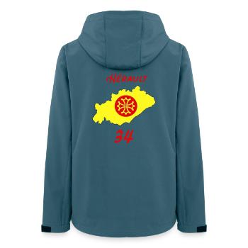 Hérault - Women’s Recycled Softshell Jacket by Stanley/Stella - stargazer - Back - AI Model Female 172 light (172cm)
