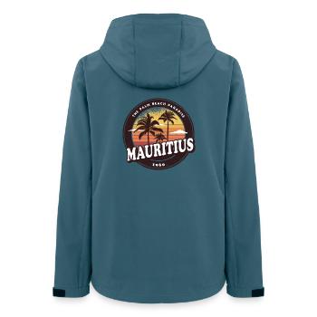 Mauritius Vintage Beach Design / Gift Idea - Women’s Recycled Softshell Jacket by Stanley/Stella - stargazer - Back - AI Model Female 172 light (172cm)