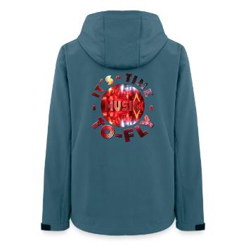 Neon music design with dance atmosphere party - Women’s Recycled Softshell Jacket by Stanley/Stella - stargazer - Back - AI Model Female 172 light (172cm)