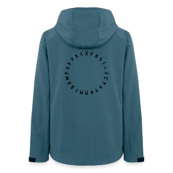Rune alphabet in circle Symbols - Women’s Recycled Softshell Jacket by Stanley/Stella - stargazer - Back - AI Model Female 172 light (172cm)