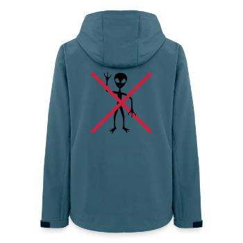Forbidden shield of extraterrestrial visitors - Women’s Recycled Softshell Jacket by Stanley/Stella - stargazer - Back - AI Model Female 172 light (172cm)