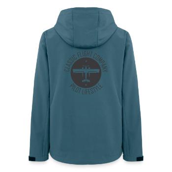 Symbole d’avion Flying Pilot Pilots Classic - Veste softshell femme recyclée Stanley/Stella - bleu pétrole foncé - Dos - AI Model Female 172 light (172cm)