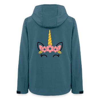 Queen of Flowers: The Majestic Unicorn - Women’s Recycled Softshell Jacket by Stanley/Stella - stargazer - Back - AI Model Female 172 light (172cm)