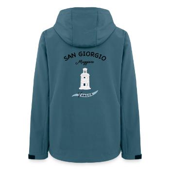 Phare de Venise, Île Majeure de San Giorgio - Veste softshell femme recyclée Stanley/Stella - bleu pétrole foncé - Dos - AI Model Female 172 light (172cm)