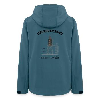 Phare d'Obereversand, Dorum-Neufeld, Mer du Nord - Veste softshell femme recyclée Stanley/Stella - bleu pétrole foncé - Dos - AI Model Female 172 light (172cm)