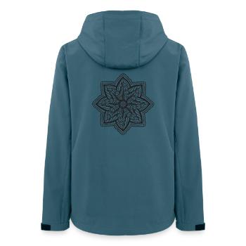 Mandala - Frauen Recycelte Softshelljacke von Stanley/Stella - Dunkles Petrol - Hinten - AI Model Female 172 light (172cm)