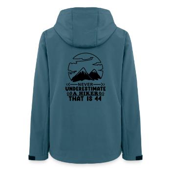 Mountain Wanderer 44e anniversaire 44 ans cadeau - Veste softshell femme recyclée Stanley/Stella - bleu pétrole foncé - Dos - AI Model Female 172 light (172cm)