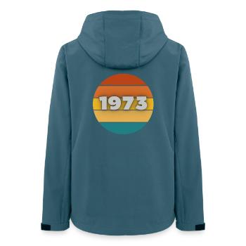 1973, année de naissance, 50 ans - Veste softshell femme recyclée Stanley/Stella - bleu pétrole foncé - Dos - AI Model Female 172 light (172cm)