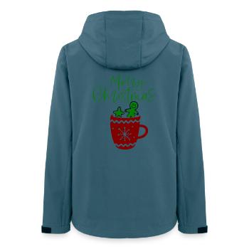 Joyeux Noël, Biscuits - Veste softshell femme recyclée Stanley/Stella - bleu pétrole foncé - Dos - AI Model Female 172 light (172cm)