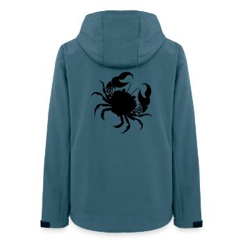 Sternzeichen-Bild Krebs - Frauen Recycelte Softshelljacke von Stanley/Stella - Dunkles Petrol - Hinten - AI Model Female 172 light (172cm)