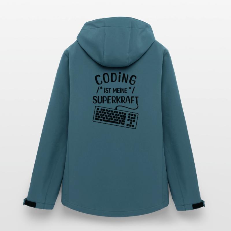 Développeur de déclaration de code informatique Computergeek Veste softshell femme recyclée Stanley/Stella