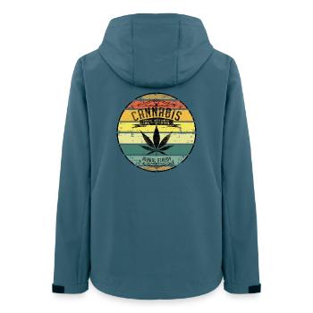 Retro Weed Cannabis Leaf - Women’s Recycled Softshell Jacket by Stanley/Stella - stargazer - Back - AI Model Female 172 light (172cm)