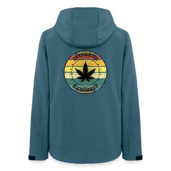 Retro Weed - Vintage Cannabis Leaf - Women’s Recycled Softshell Jacket by Stanley/Stella - stargazer - Back - AI Model Female 172 light (172cm)