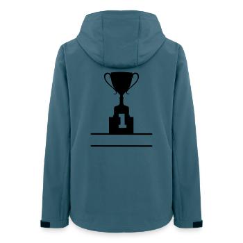 Becher Nummer 1 - Frauen Recycelte Softshelljacke von Stanley/Stella - Dunkles Petrol - Hinten - AI Model Female 172 light (172cm)