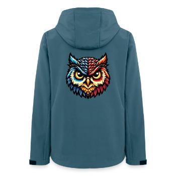 Eule - Frauen Recycelte Softshelljacke von Stanley/Stella - Dunkles Petrol - Hinten - AI Model Female 172 light (172cm)