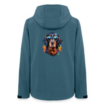 Gordon Setter with sunglasses - Women’s Recycled Softshell Jacket by Stanley/Stella - stargazer - Back - AI Model Female 172 light (172cm)