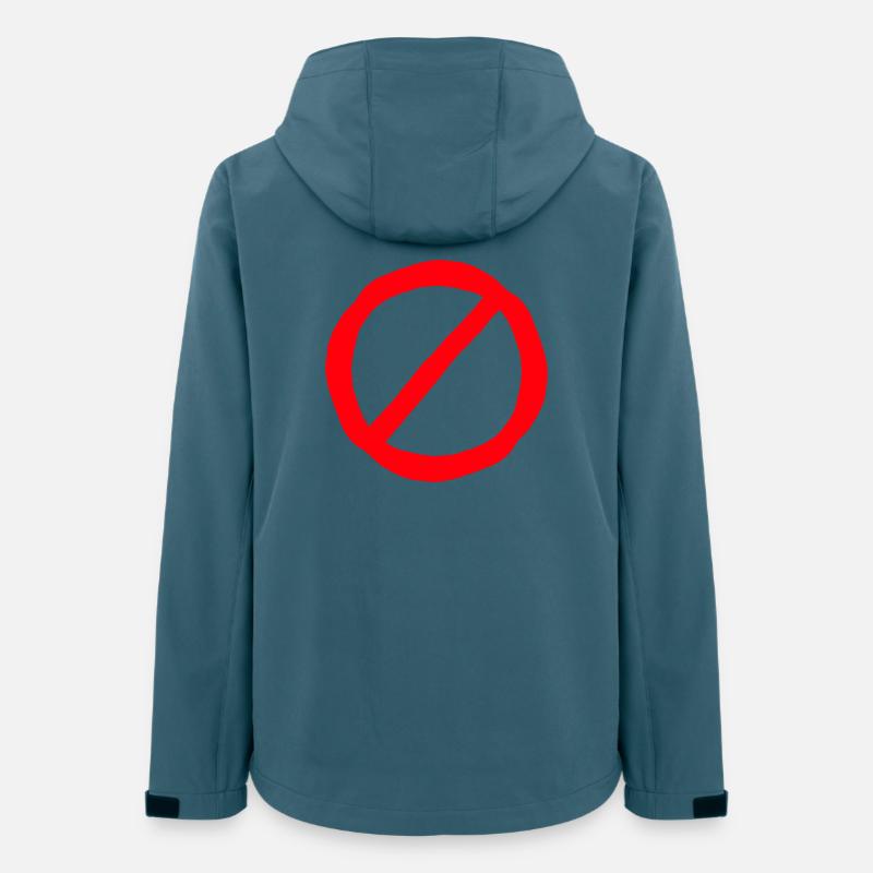 Prohibition sign comic style - Women’s Recycled Softshell Jacket by Stanley/Stella - stargazer