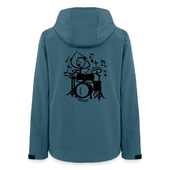 Wild Drummer Transparent - Women’s Recycled Softshell Jacket by Stanley/Stella - stargazer - Back - AI Model Female 172 light (172cm)