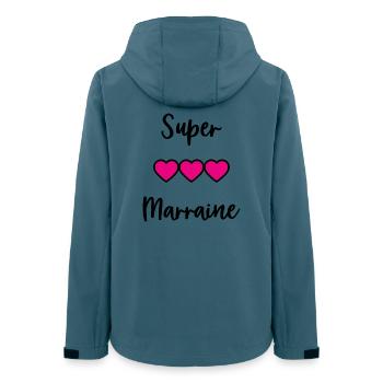 PATIN. TANTE. TATA. MAMA. MUTTERTAG - Frauen Recycelte Softshelljacke von Stanley/Stella - Dunkles Petrol - Hinten - AI Model Female 172 light (172cm)
