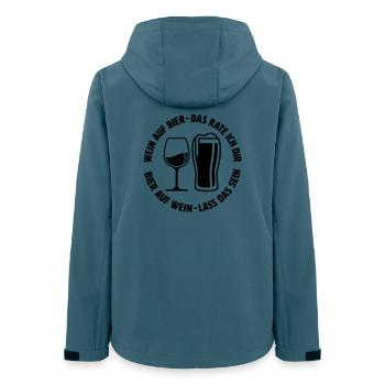 Wine on beer, that's what I advise you to do - Women’s Recycled Softshell Jacket by Stanley/Stella - stargazer - Back - AI Model Female 172 light (172cm)