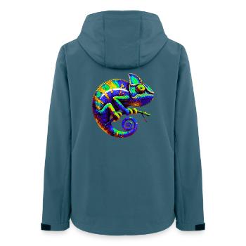 Caméléon - Veste softshell femme recyclée Stanley/Stella - bleu pétrole foncé - Dos - AI Model Female 172 light (172cm)