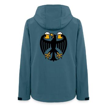 Deutschland Bier Bundesadler - Frauen Recycelte Softshelljacke von Stanley/Stella - Dunkles Petrol - Hinten - AI Model Female 172 light (172cm)