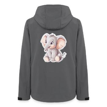 Elephant - Women’s Recycled Softshell Jacket by Stanley/Stella - anthracite - Back - AI Model Female 172 light (172cm)