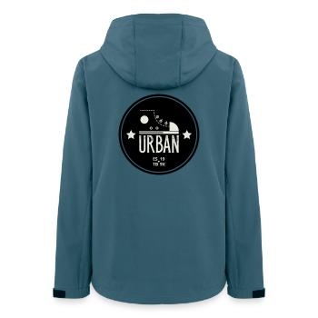 Urban Style Badge Featuring Red Sneaker and Bold  - Veste softshell femme recyclée Stanley/Stella - bleu pétrole foncé - Dos - AI Model Female 172 light (172cm)