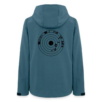 Crop circle de chiffrement cosmique - Veste softshell femme recyclée Stanley/Stella - bleu pétrole foncé - Dos - AI Model Female 172 light (172cm)
