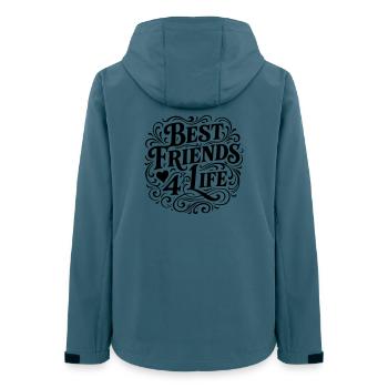 Meilleurs amis Amitié - Veste softshell femme recyclée Stanley/Stella - bleu pétrole foncé - Dos - AI Model Female 172 light (172cm)