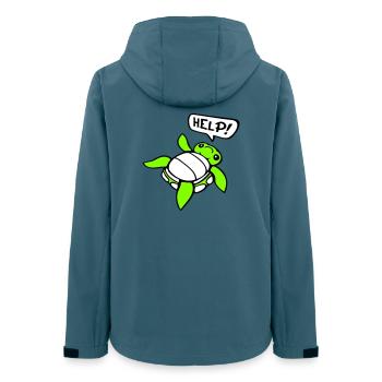 Schildkröte Rücken umgekippt hilflos Seite Help - Frauen Recycelte Softshelljacke von Stanley/Stella - Dunkles Petrol - Hinten - AI Model Female 172 light (172cm)
