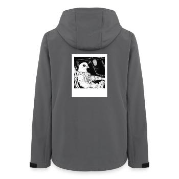 Space pigeon in the astronaut cosmos - Women’s Recycled Softshell Jacket by Stanley/Stella - anthracite - Back - AI Model Female 172 light (172cm)