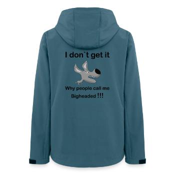 Museau de chien de dessin animé gris - Veste softshell femme recyclée Stanley/Stella - bleu pétrole foncé - Dos - AI Model Female 172 light (172cm)