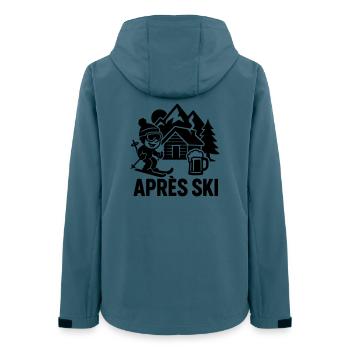 après ski outfit - Frauen Recycelte Softshelljacke von Stanley/Stella - Dunkles Petrol - Hinten - AI Model Female 172 light (172cm)